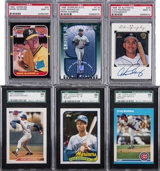 1987-1999 Assorted Brands Hall of Famers and Stars Graded Collection (14) Including Two Signed Cards